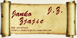 Janko Zjajić vizit kartica